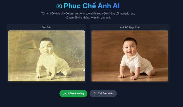 tạo ứng dụng phục chế ảnh cũ