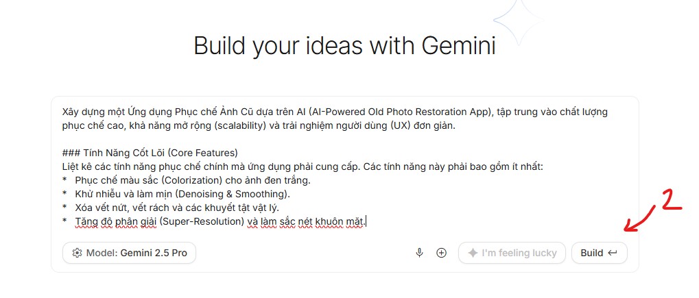 nhap prompt va build
